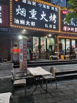 餐饮一条街！洪山区高档社区出入口底商烧烤...